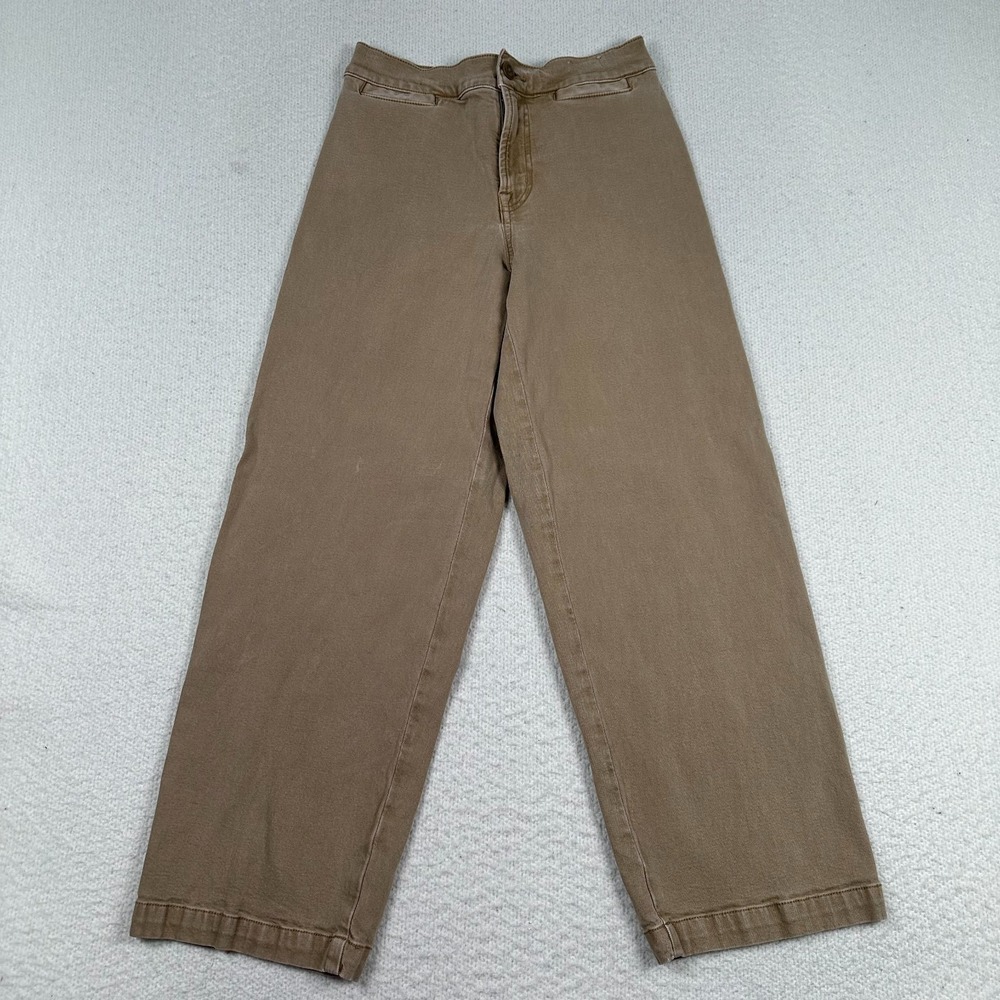 Madewell Emmett Wide Leg Crop Pants Jeans Petite 25 Bohemian Retro Brown Skater